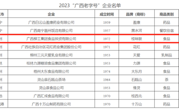 柳工集團“桂味聯(lián)”品牌入選“廣西老字號”